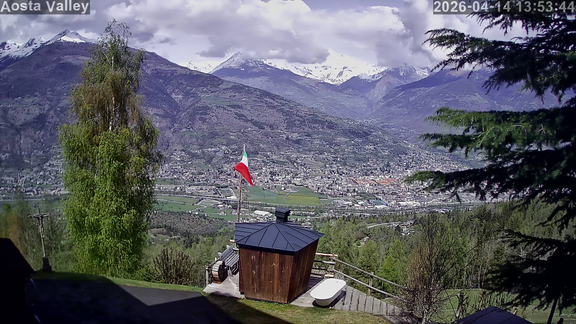 Webcam Albergo Tivet - Panorama Aosta